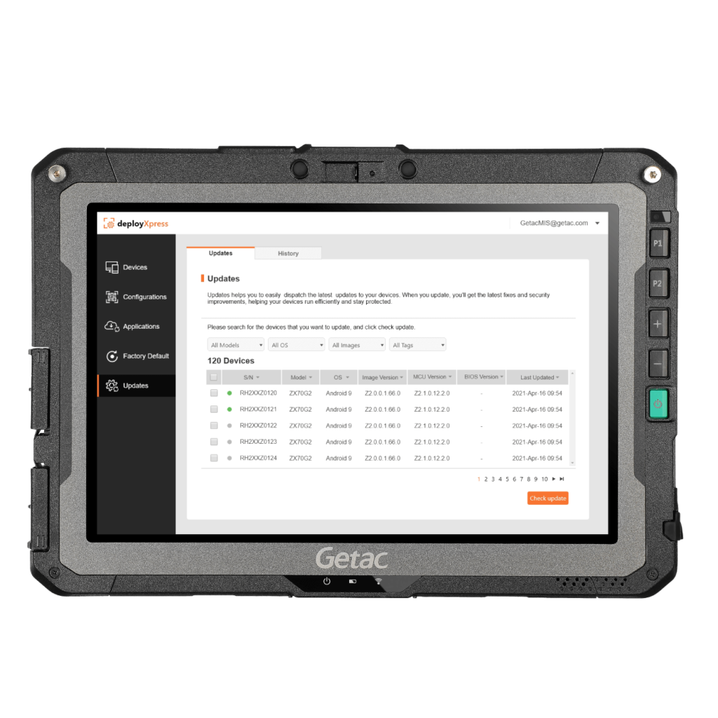 Getac Zx Fully Rugged Android Tablet Affinity Enterprises Llc